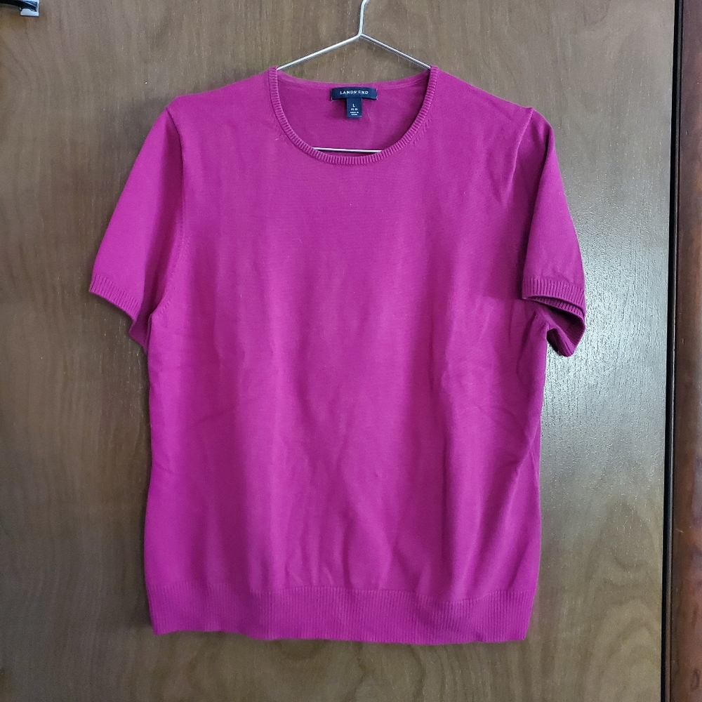 Land's End Purple Pink Sweater Top